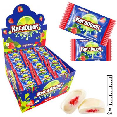 Жевательная резинка Кислошок с начинкой клубника (Россия) 4г