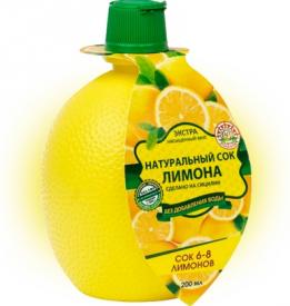 Натуральный сок лимона Азбука Продуктов 200 мл