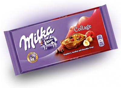 Milka Collage (Fruit, Raspberry, Hazelnut) 93 грамм